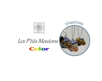 Anneaux marqueurs pour le tricot, Les P'tits Moutons / Color / Bluestone