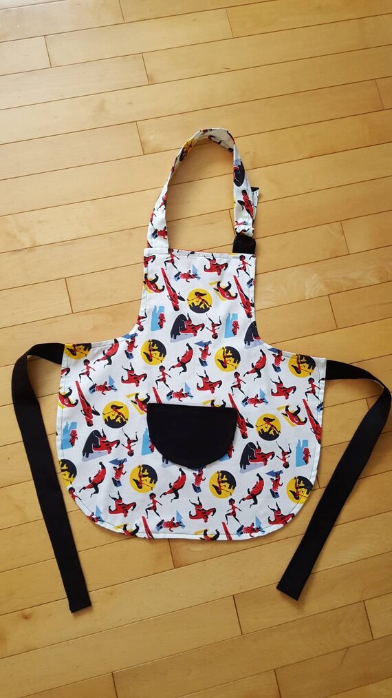 Girl Super Hero Apron Little Girls Apron Ready to Ship