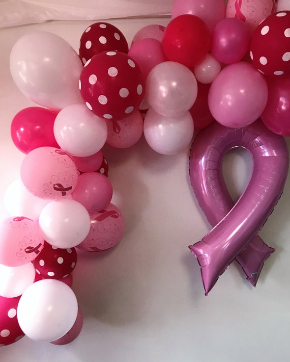 Breast Cancer Awareness Mix Pink Balloon Garland Etsy