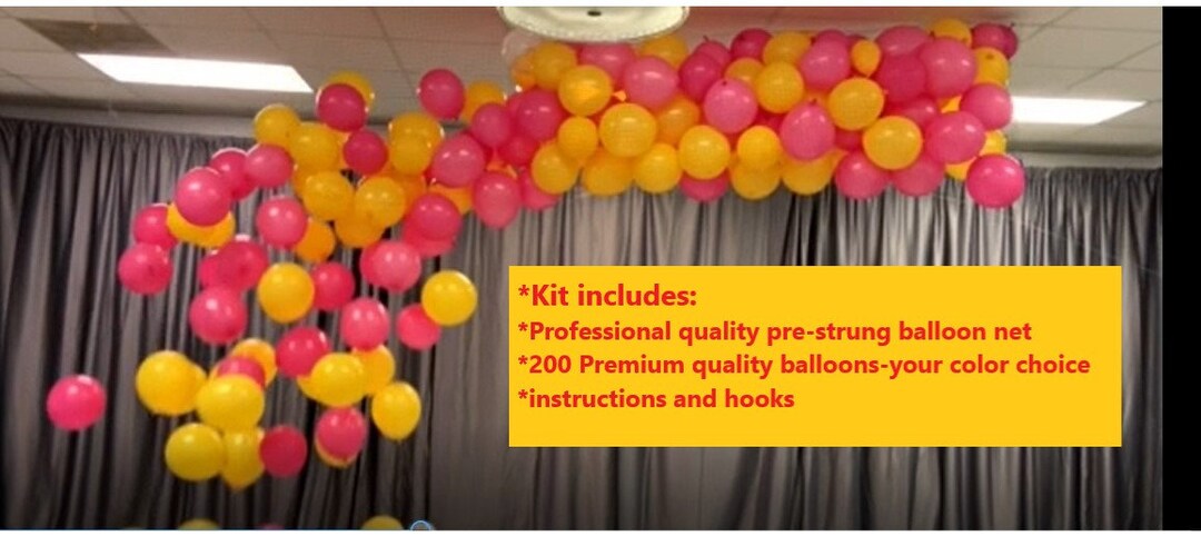 Buy Balloon Drop Net Kit 200 Professional Quality Prestrung Net