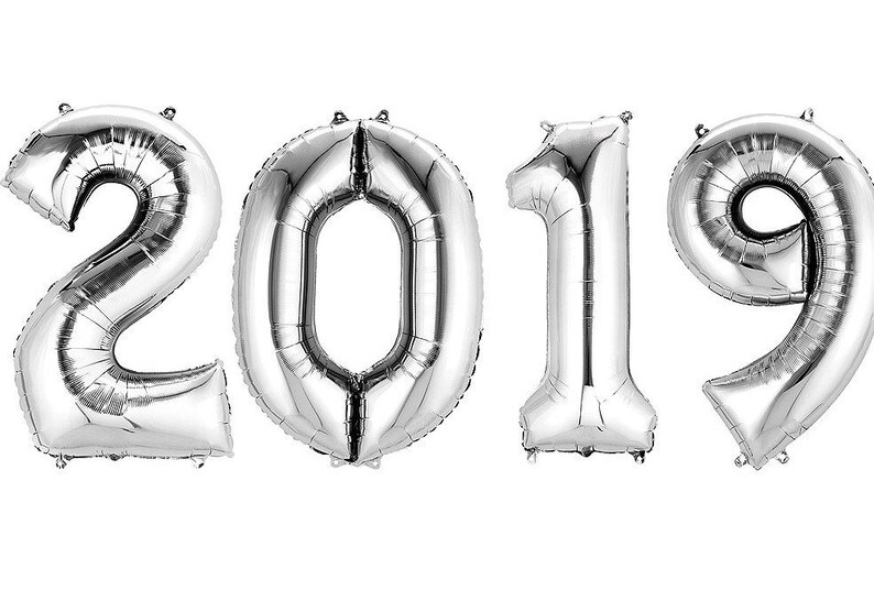 2019 Silver Number Balloon Banner Diy Kit Includes Line For Etsy