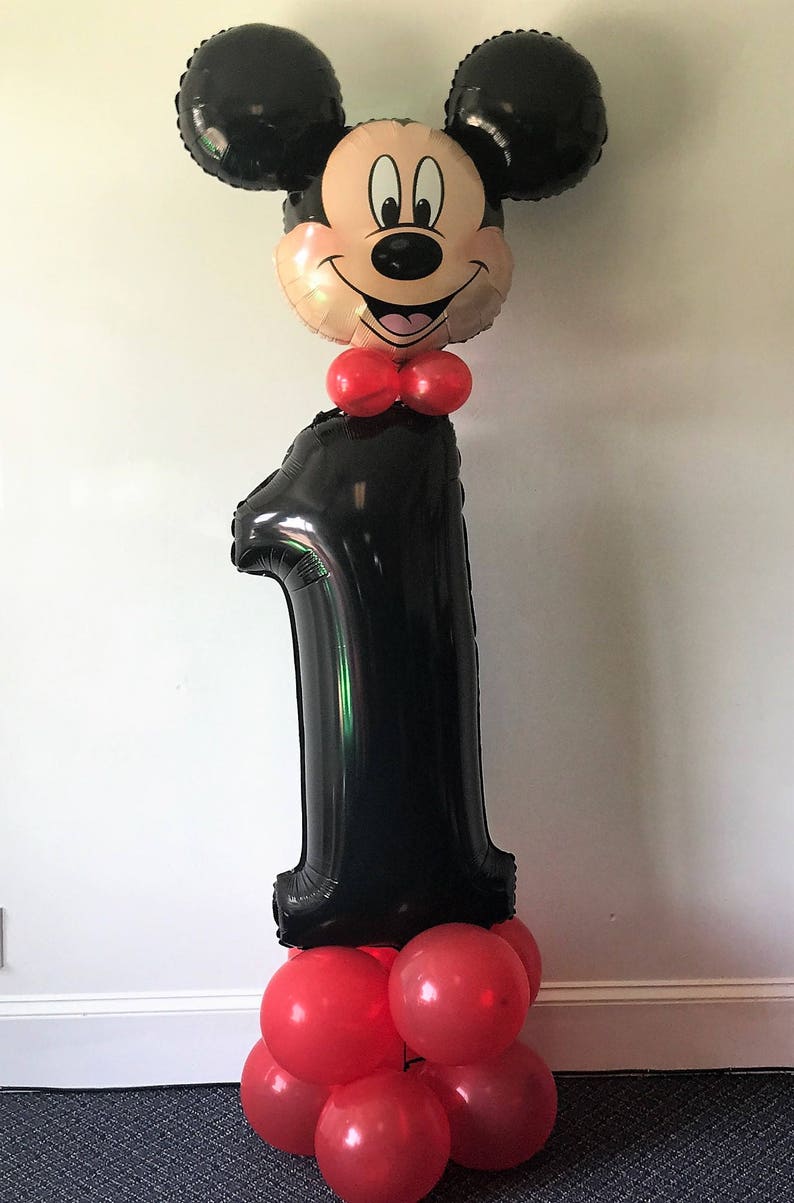 Mickey Mouse Geburtstags-Luftballon – Nummer 6, Folienballon Für Helium Oder Luft