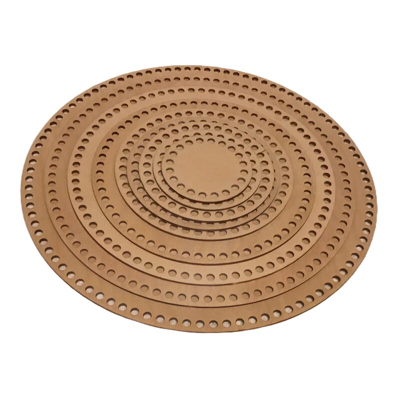 Wooden Basket Bases. Wooden Bottoms for Crochet Baskets. Round Etsy