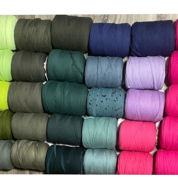 Recycled T-Shirt Yarn. T Shirt Yarn. Spaghetti Yarn. Yarn. 154 Yards. T-shirt Yarn. Fabric Yarn, Jersey Yarn