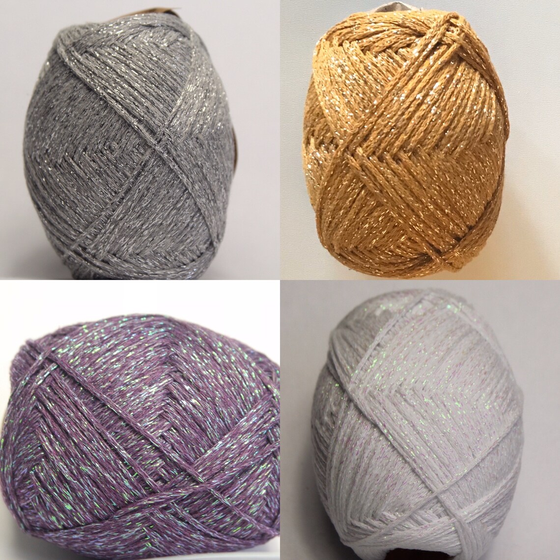 Sparkle Cotton Yarn. Lurex Cotton Yarn. Glitter Cotton Yarn Etsy