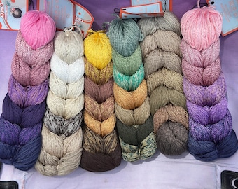 Hilo de polipropileno arcoíris de 3 mm: Cuerda de crochet con degradado (284 yardas)
