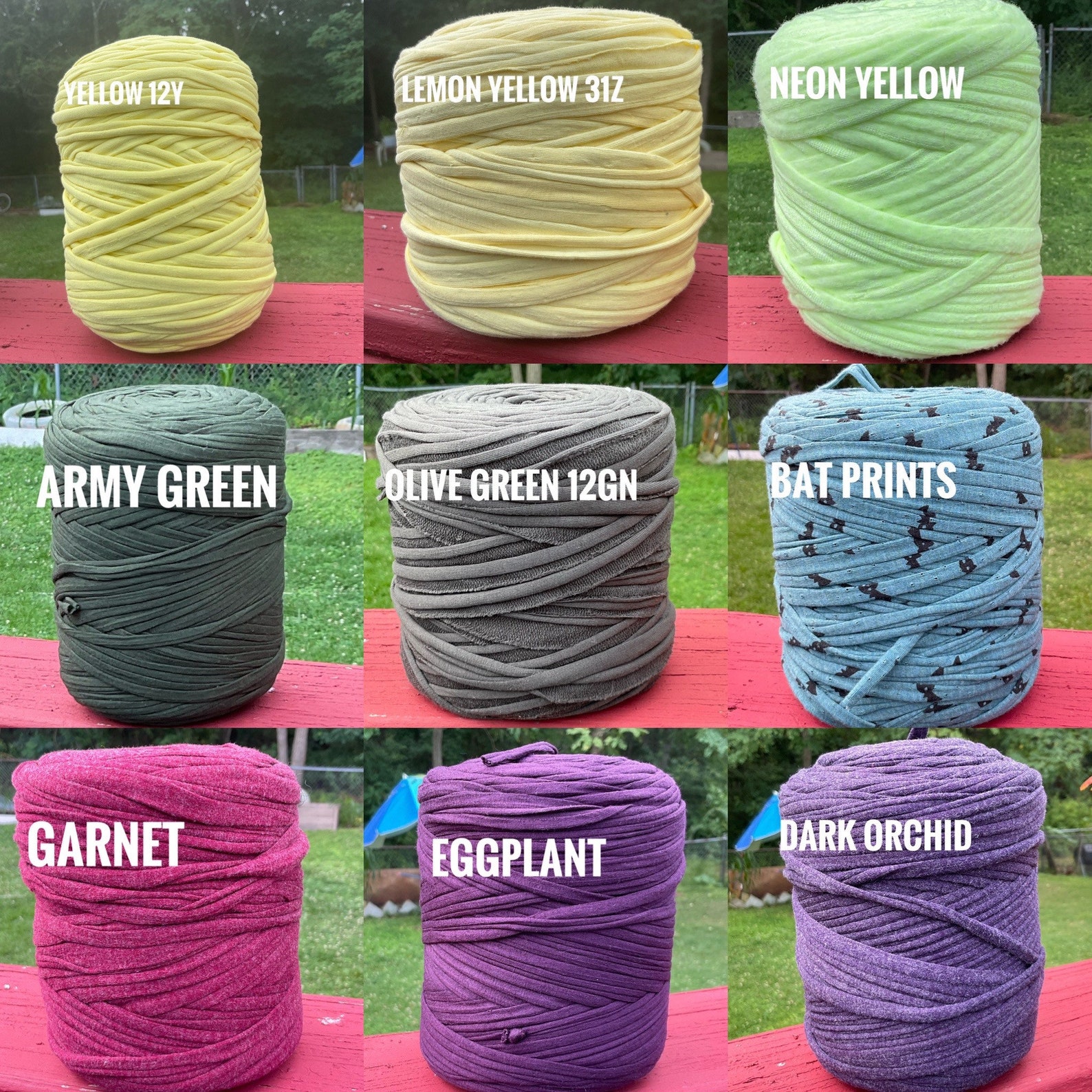 5 Rolls T Shirt Yarn. Pick Your 5 Colors T Shirt Yarn. Etsy