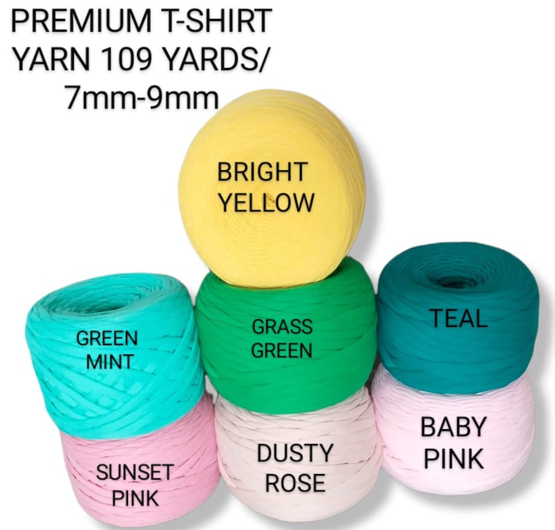 Tshirt Yarn Premium Tshirt Yarn. 7mm9mm Thickness 100 Etsy