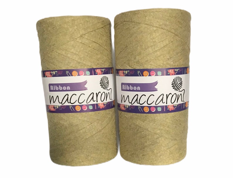 SEAGRASS Tape Yarn Avocado Green Ribbon Yarn2 skeins 280M Etsy