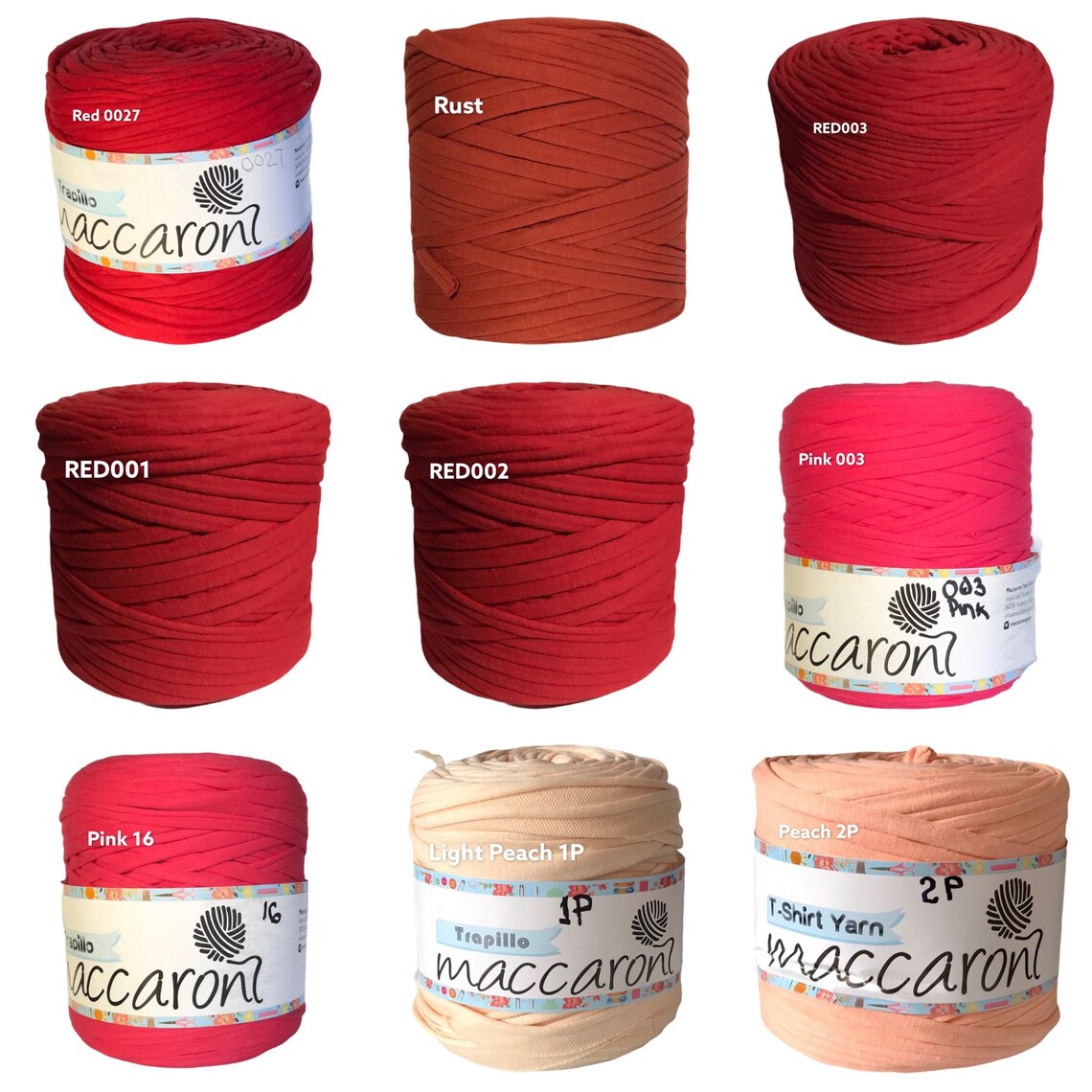 Tshirt Yarn Kits Set of 3 Tshirt Yarns Cotton Tshirt Etsy