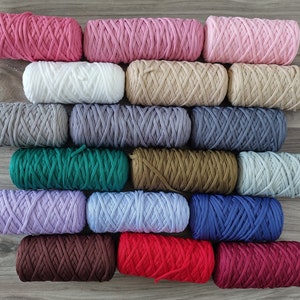 5mm Polyester Macrame Cord: Crochet Knitting Yarn