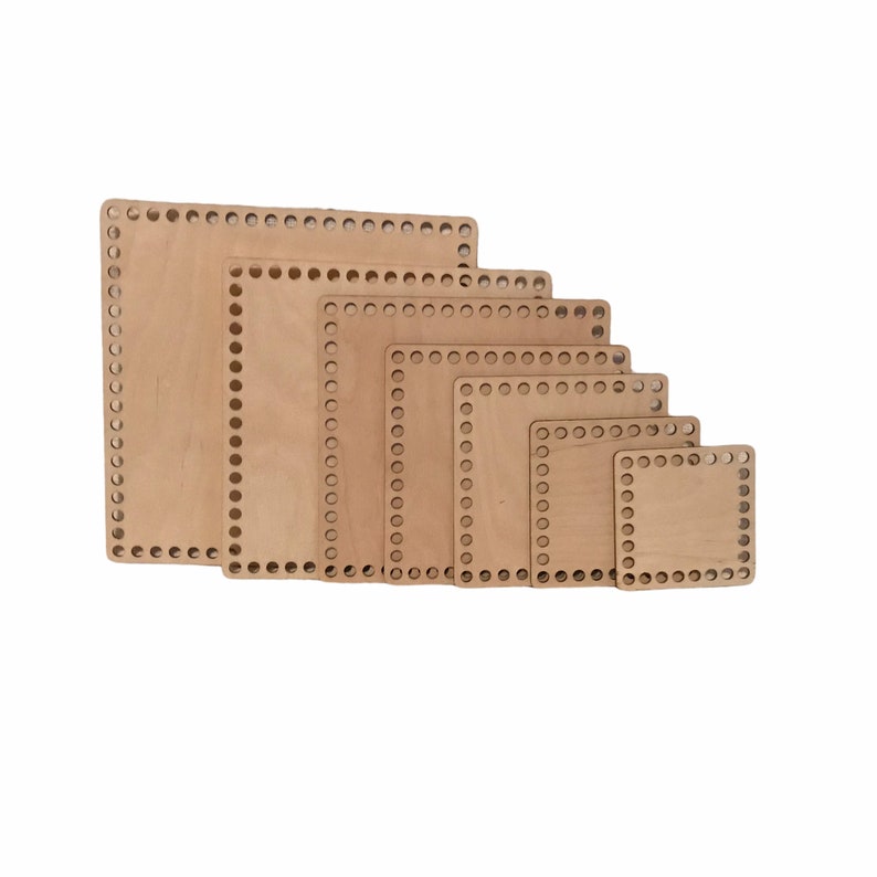 Wooden Basket Bases. Square Bottoms for Crochet Baskets. Etsy