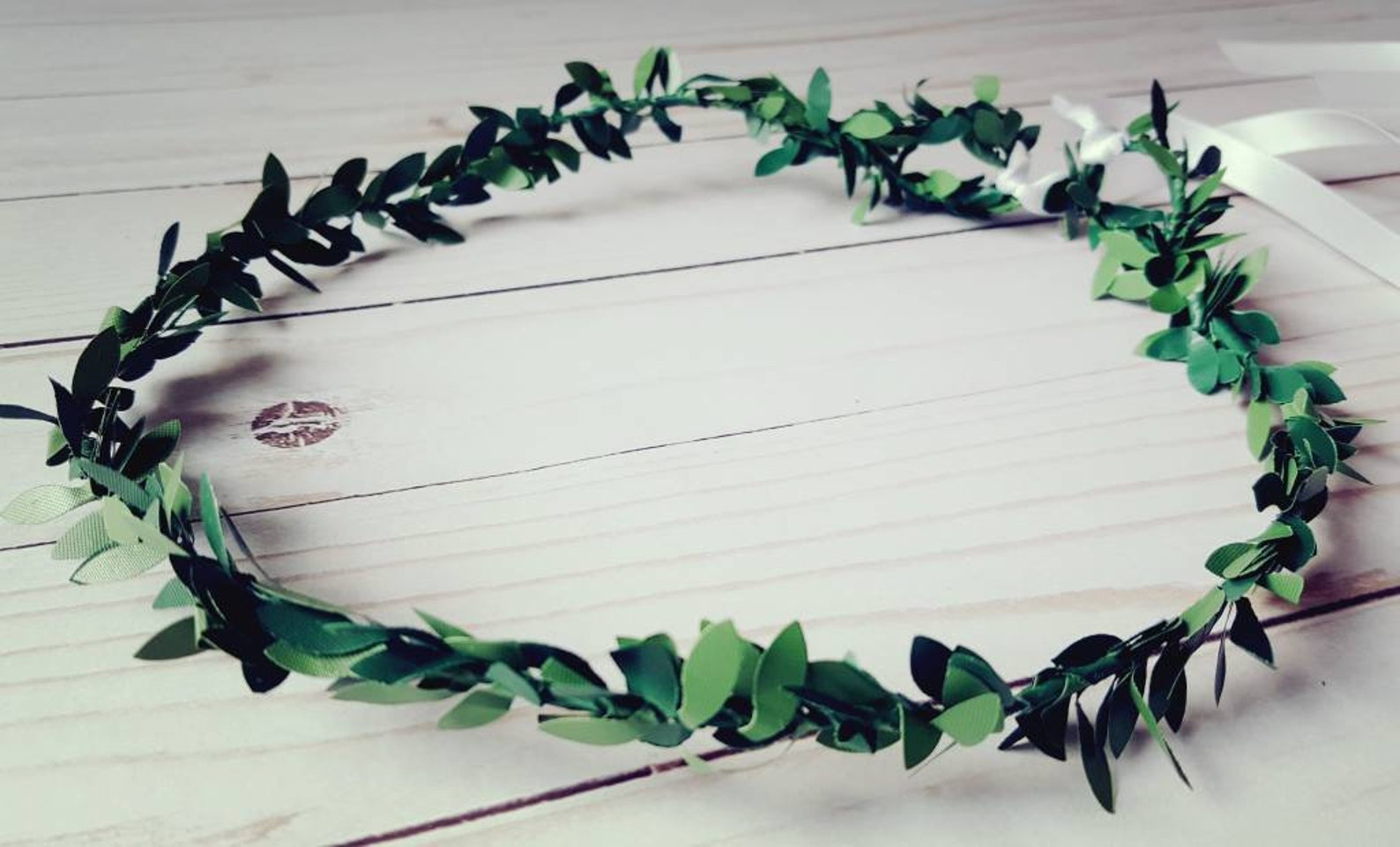 Boho Leaf Crown Green Leaf Head Wreath Brides Maid Crown Etsy