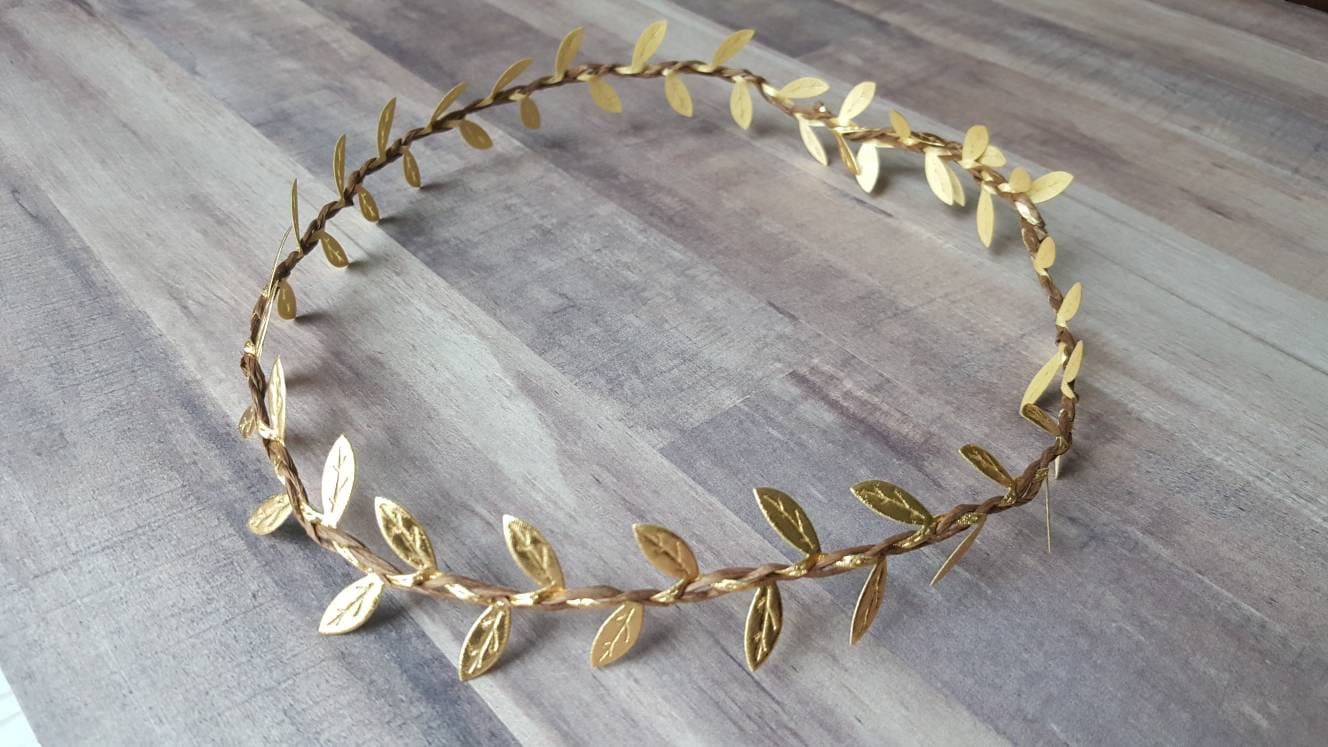 Delicate Gold Leaf Crown for Adults Bridesmaid Crown Bridal Etsy