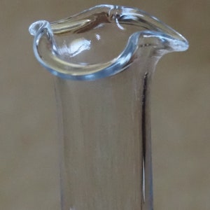 Antique Hand Blown Glass Carafe French Vintage Decanter Bottle - Clear Glass - Elegant