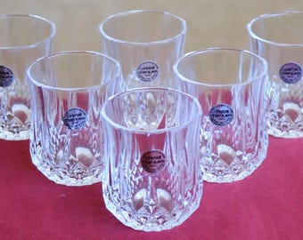 6 x Vintage Crystal D’Arques Longchamp Liqueur, Shot Glasses.