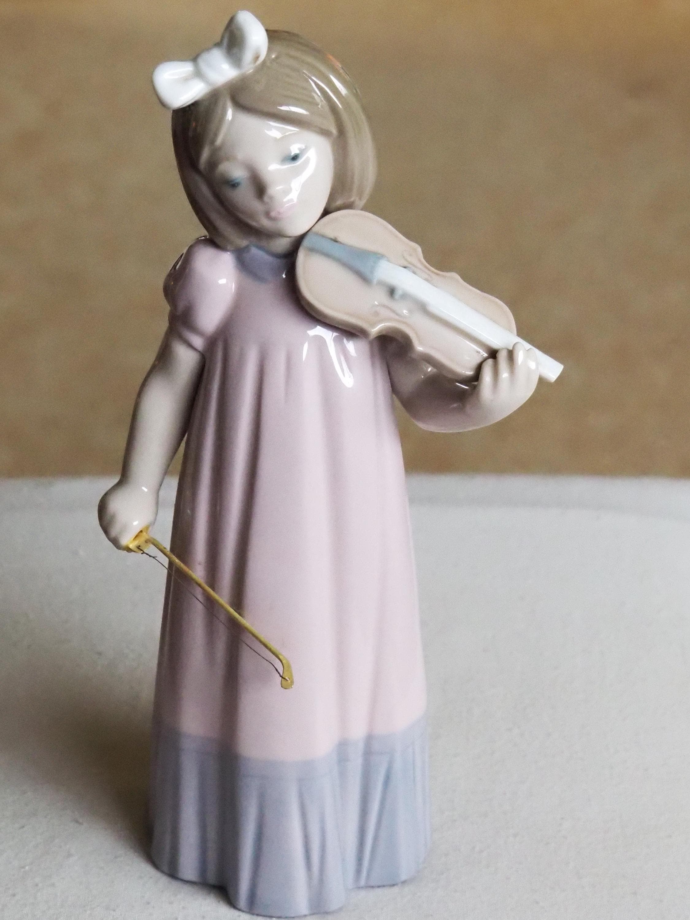 L LADRO 道化師 磁器製 フィギュア ヴァイオリン Lladro Girl With Violin - Etsy