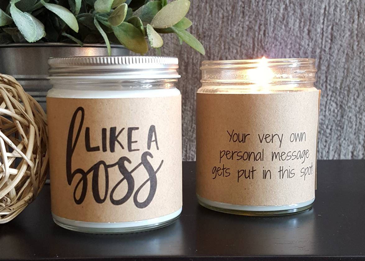 Funny Candle Like a Boss Candle Gift Soy Candle Gift Etsy