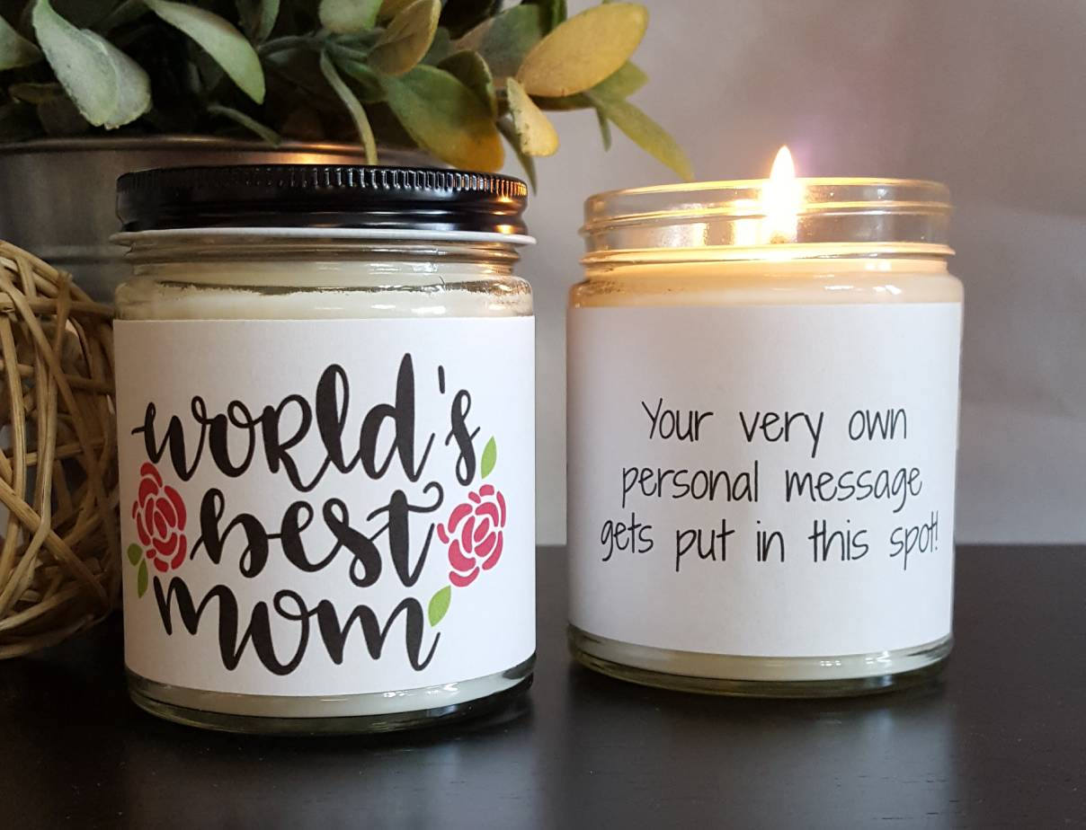 Worlds Best Mom Soy Candle Scented Soy Candle Gift New Mom Etsy