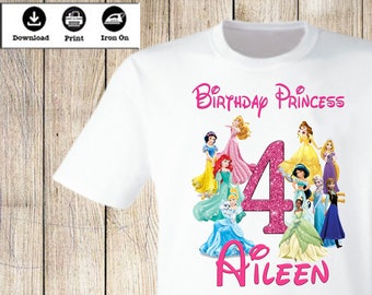 Free Free 304 Disney Princess Birthday Shirt Svg SVG PNG EPS DXF File