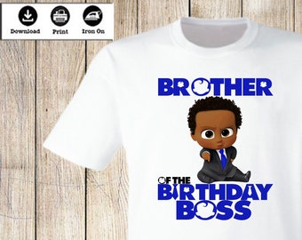black boss baby birthday shirts
