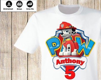 Download Paw patrol birthday shirt svg | Etsy