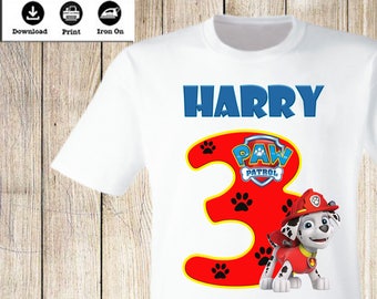Download Paw patrol birthday shirt svg | Etsy