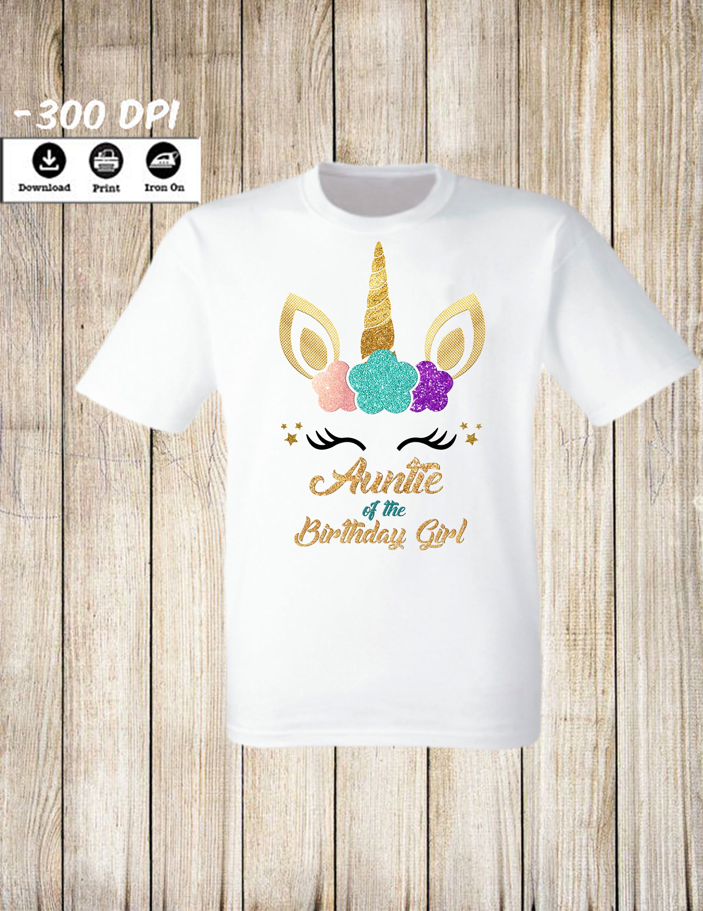 Unicorn Birthday Girl Party Shirt 