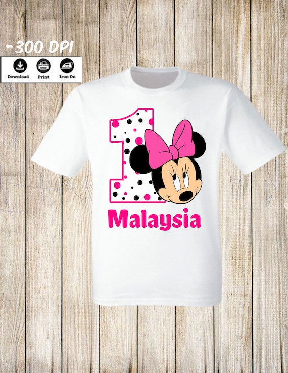 minnie mouse first birthday shirt