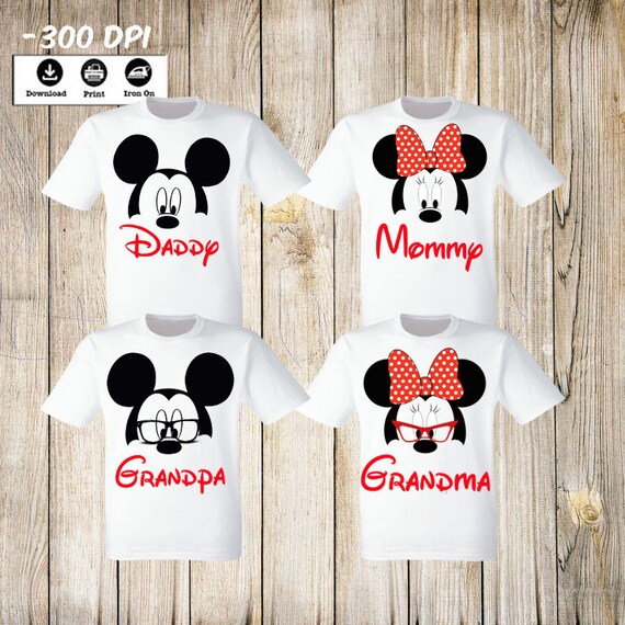 camisetas personalizadas para familia mickey
