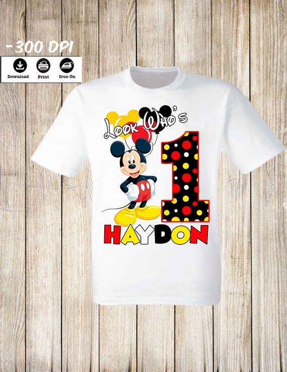 First Mickey Mouse Birthday Transfer 
