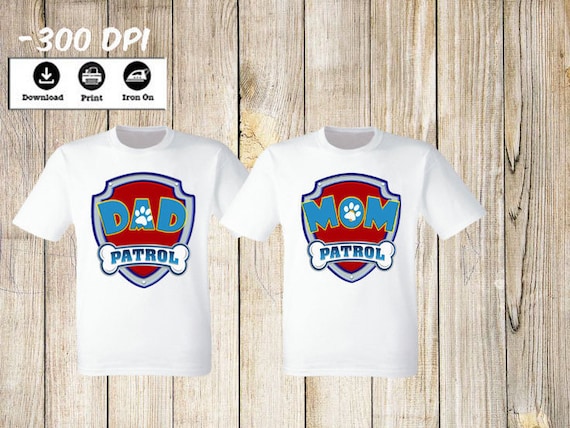 Paw patrol mom and dad shirts Clearance