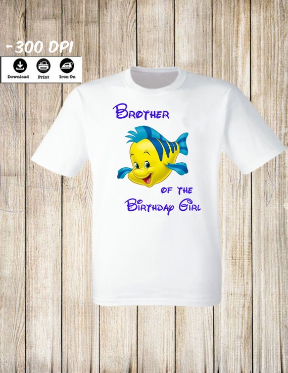 Little Mermaid Ariel Personalized Birthday Party Girl Shirt Family Birthday Shi