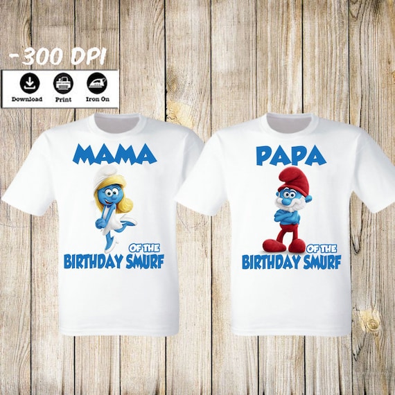 Transfer Smurfs Iron on Shirt. - Etsy 