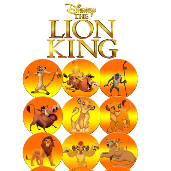 Lion King Cake Toppers Instant Download Printable Lion King Etsy