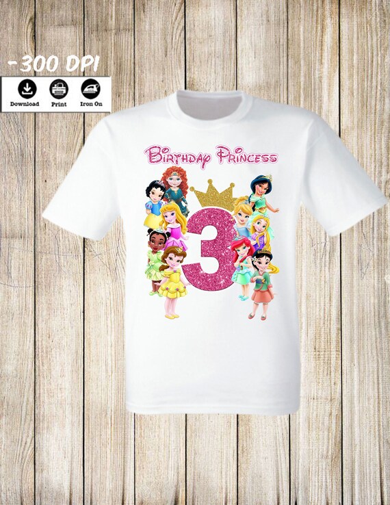 Download Disney Princess Birthday Iron On Transfers Disney Little Etsy