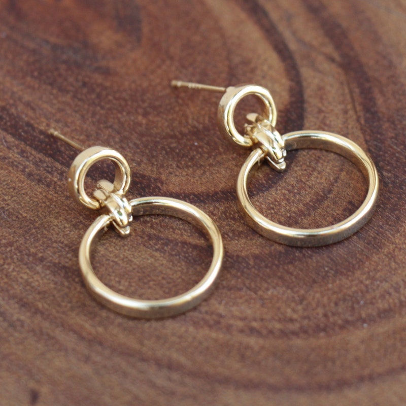 Gold Circle Earrings main image 0
