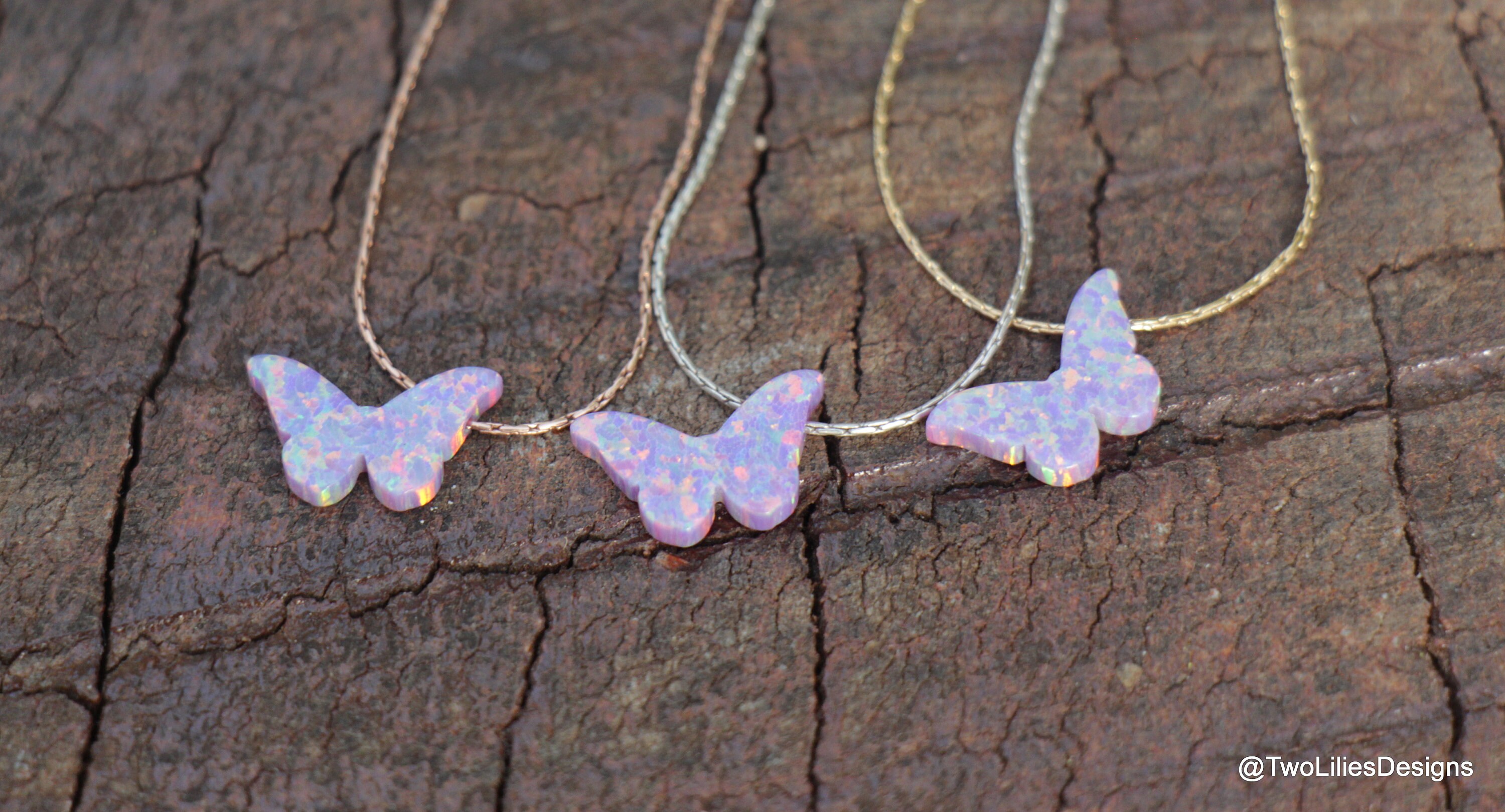 Ciondolo Libellula In Argento Con Opale Lavanda Viola Fuoco – Gioiello Unico - Foto 2
