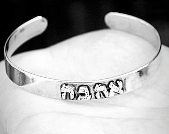 Silver Cuff Bracelet, Women Ahava Bracelet Jewelry, Love Hebrew Letters Bracelet, Love Cuff Bracelet, Jewish Cuff Bracelet, Hebrew Bracelet