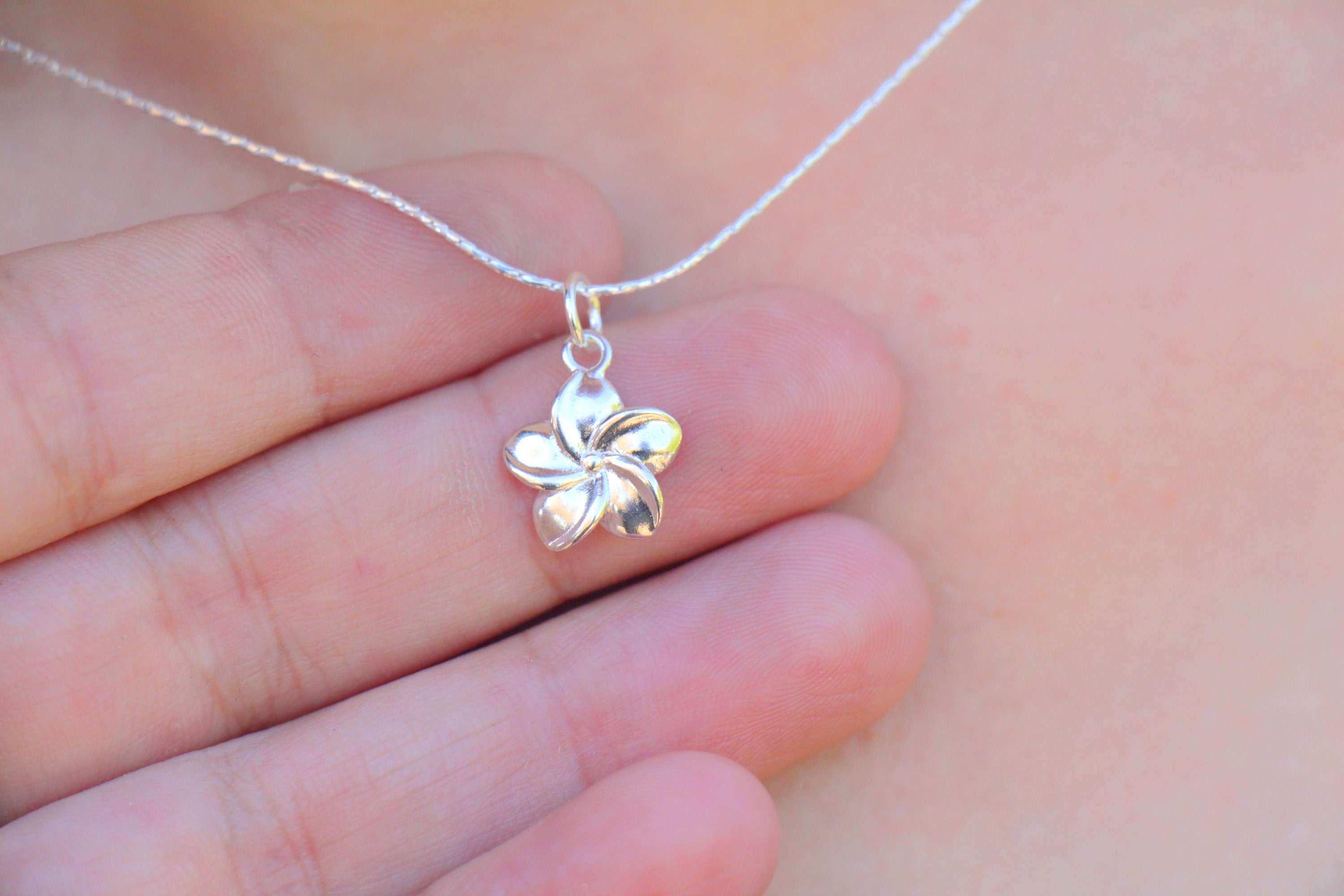 Flower Necklace Hawaiian Plumeria Flower Jewelry Women - Etsy Israel