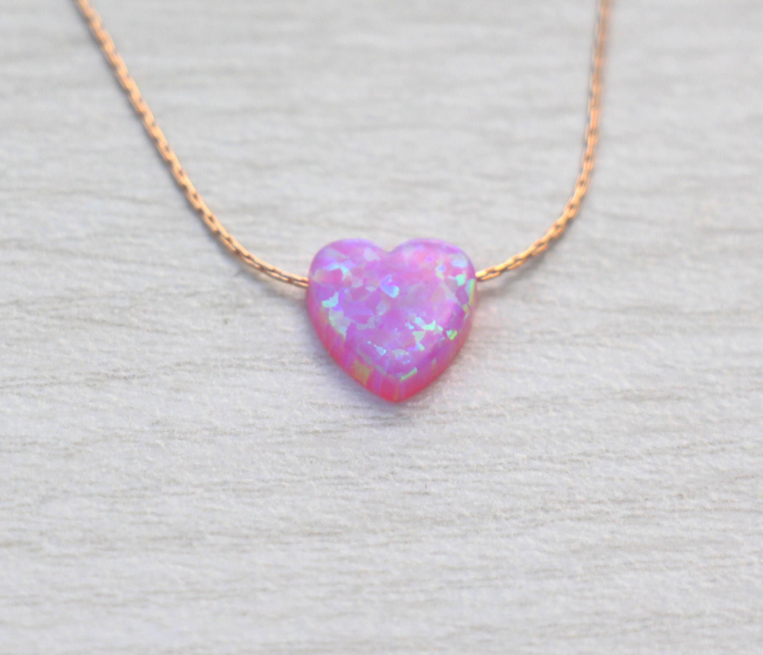 Opal Necklace Opal Jewelry Pink Opal 