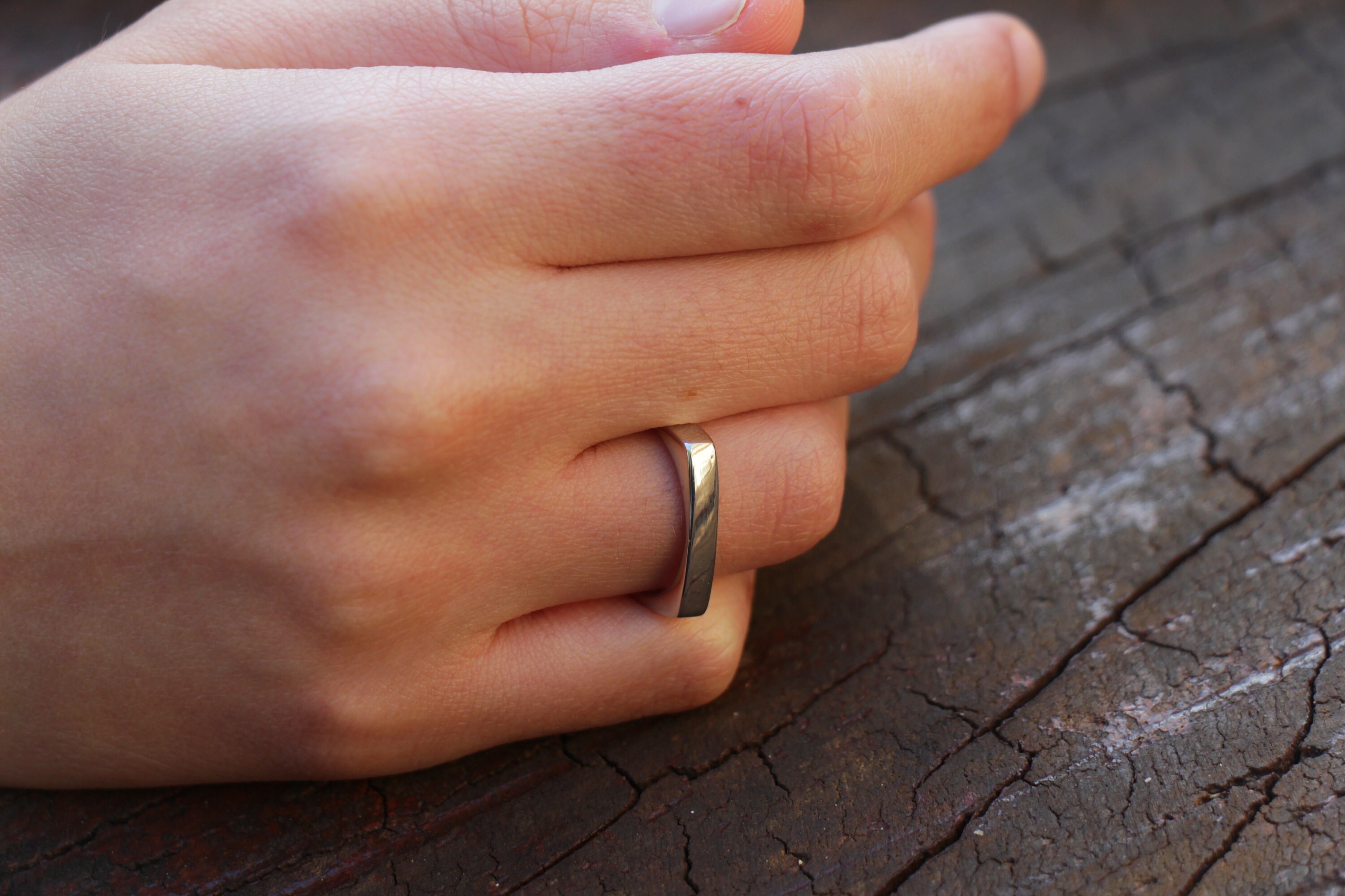 SILVER925 SQUARE PLATE RING/シルバー/リングの通販 by よし's