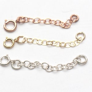 Necklace extender, Bracelet extender - 1&quot; , 2&quot;, 3&quot;, 4&quot;, 5&quot; - Sterling Silver, Gold filled, Rose gold filled chain extension Fully adjustable