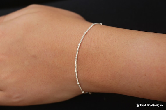 Dainty silver bracelet uk sale