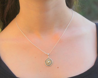 LOLIAS Sonnenblumen Halskette Aus 925 Sterling Silber – 16 Zoll Mit 2 Zoll Verlängerung, Damen-Schmuck Geschenk