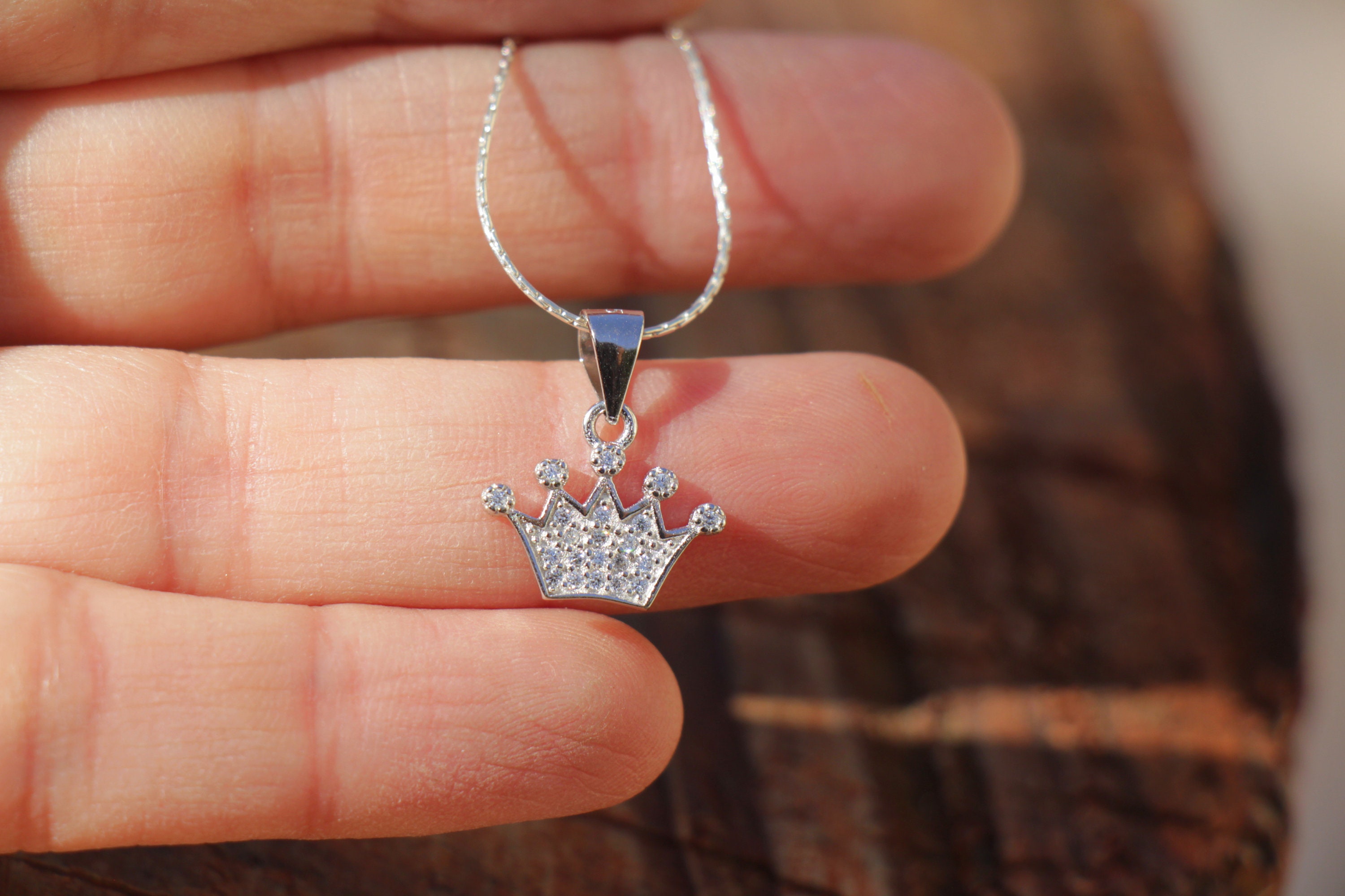 Silver Crown Necklace Crown Jewelry 925 