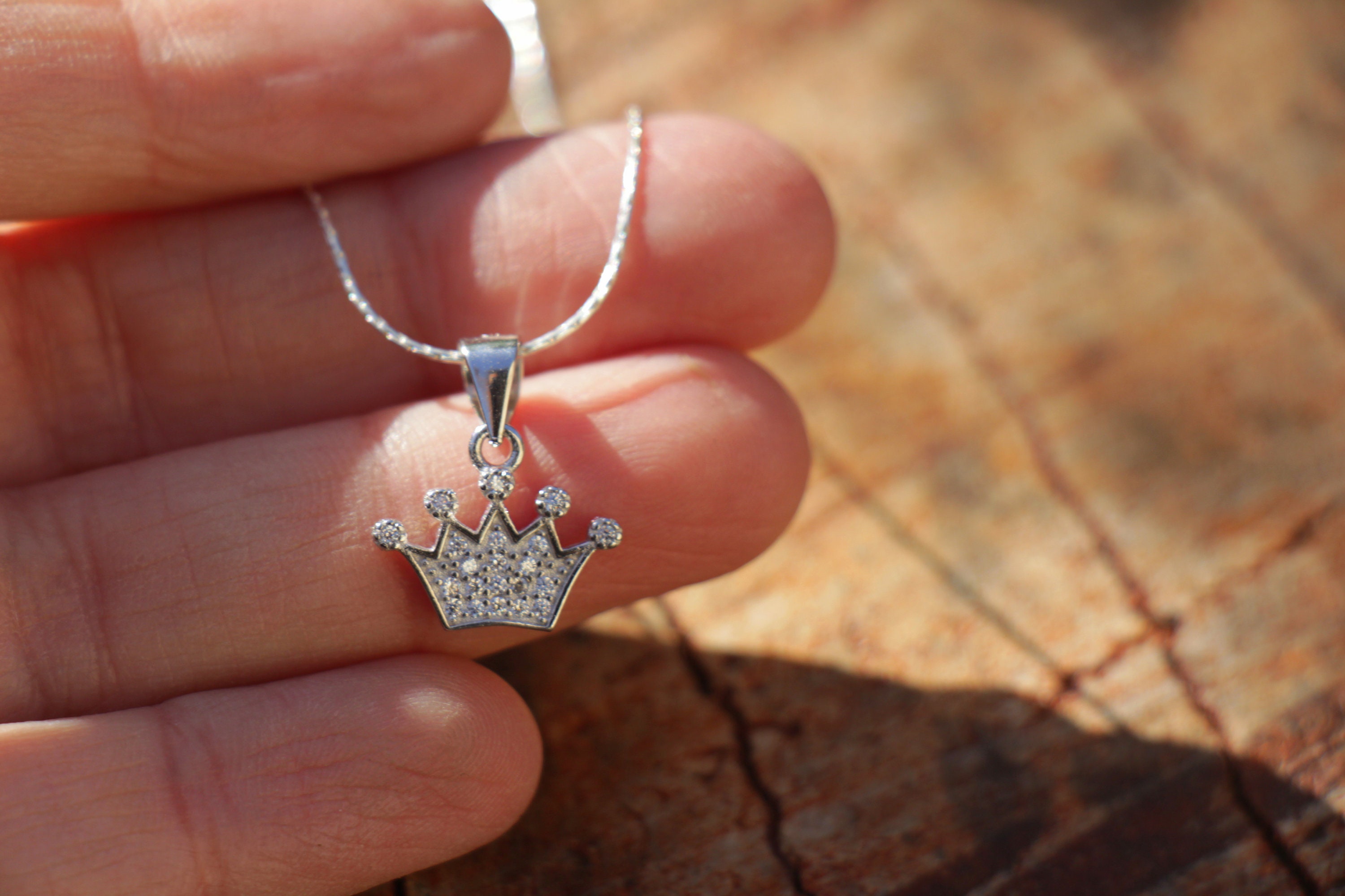 Sterling silver hotsell crown pendant