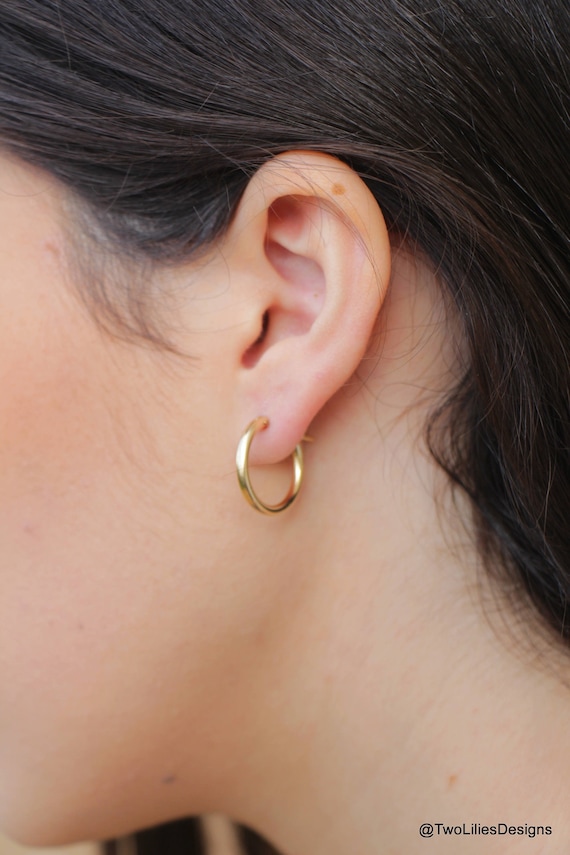 Gold Hoop Earrings 14K Gold Filled 