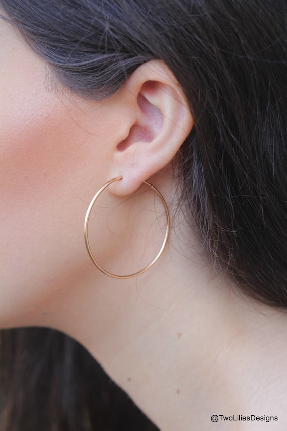 Discover more than 254 thick rose gold hoop earrings latest