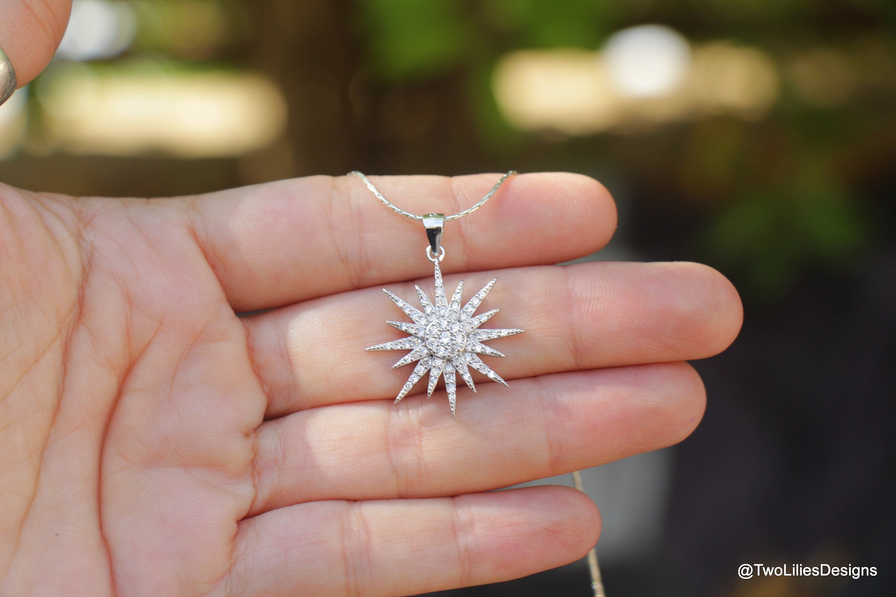 Sun Necklace Sun Jewelry Sterling 